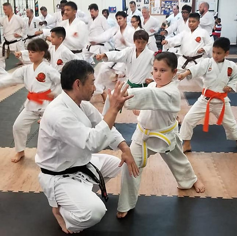 Children practicing karate at TWSK